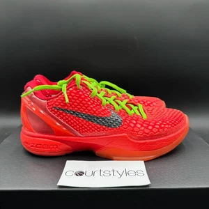 Size 5 Pre Owned Nike Kobe 6 Protro Low Reverse Grinch FV4921-600 Mens Size - Picture 1 of 7