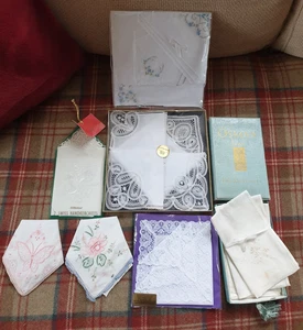 LOTTO LAVORO FAZZOLETTI VINTAGE,OSMAN,ST MICHAEL,NOTTINGHAM PIZZO - Foto 1 di 17