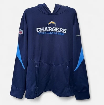 Moletom com capuz vintage Los Angeles Chargers On Field Reebok NFL masculino 2XL - Imagem 1 de 4
