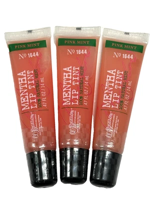 3 CO BIGELOW WOMEN MENTHA LIP TINT # 1644 PINK MINT 100% NATURAL MINT .47 FL OZ - Image 1 of 2