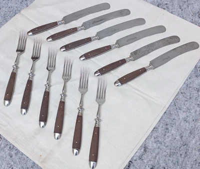 Friedrich  von der Kohlen Solingen Holzbesteck 6  Personen Landhausstil - Bild 1 von 4