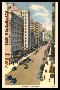 Postcard Downtown Los Angeles Street Scene - Picture 1 of 2