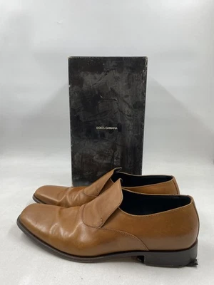 Zapatos de vestir Oxford de cuero marrón Dolce & Gabbana M 10 Foto 1 de 4