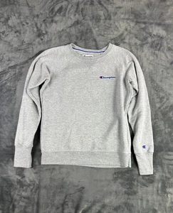 Y2K Champion Crewneck Sweatshirt Gray Men’s Small Style Athletic - Picture 1 of 8