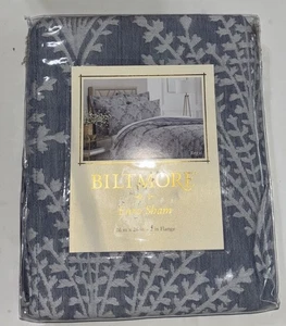 Biltmore blau weiß Regal bestickt Euro Kissen Schein Reißverschluss Neu mit Etikett 26”x 26” - Bild 1 von 5