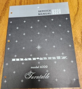 Marantz 6320 Turntable Service Manual - Original - Picture 1 of 2