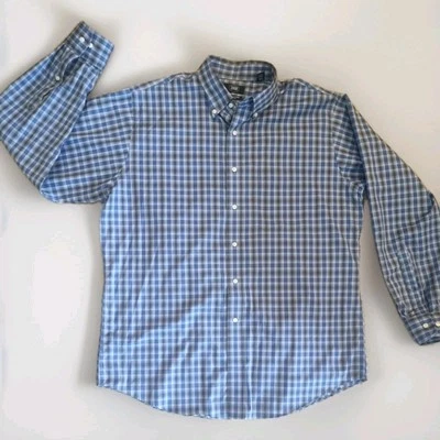 Camisa a Cuadros Berkeley Jensen Para Hombre Algodón Sin Arrugas Azul Guinga Talla L Foto 1 de 2