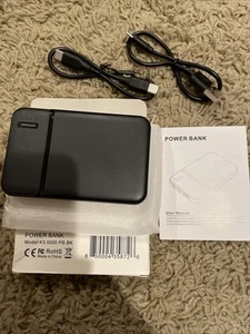 🔥 Power Bank 5000mAh USBC Battery Pack Mini Portable Phone Charger w 2 Cables - Picture 1 of 7