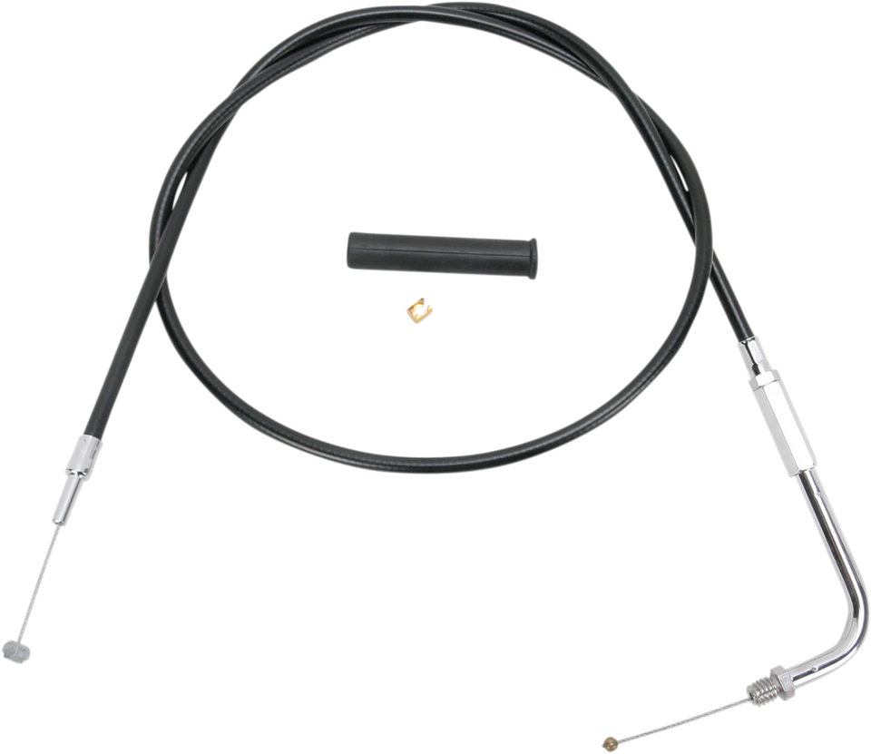 Cable acelerador de vinilo negro de longitud alternativa Drag Specialties para calefacción personalizada... Foto 1 de 1