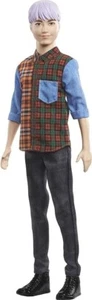 Mattel - Barbie Ken Fashionista, with Sculpted Purple Hair Wearing A Color-Block - Picture 1 of 1