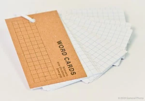80 Blank (Grid) Sheets Notes/Flash/Word/Study/Message Cards [Choose Size/Ring] - Picture 1 of 12