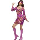 Smiffys Hippie Chick Costume, Multi-Coloured (Size L)