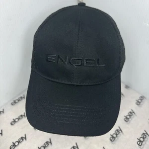 Engel Snapback Trucker Hat Black OSFM Adjustable Embroidered Mesh Back - Picture 1 of 11