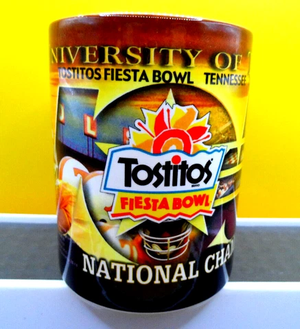VTG 1998 Tennessee Volunteers Fiesta Bowl National Champs Mug Coffee Cup Display Cover