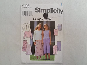 Simplicity Muster - Mädchen Top, Jacke, Rock & Hose (12-16) #8550 - ungeschnitten - Bild 1 von 5