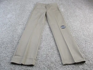 Nautica School Uniform Pants Boys 14 Regular Khaki Stretch Waist Double Knee NWT - Picture 1 of 10