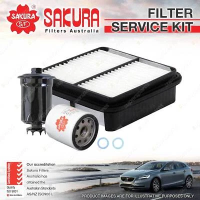 Sakura Oil Air Fuel Filter Service Kit for Toyota Paseo EL44R 07/1991-1996 - image 1 of 2