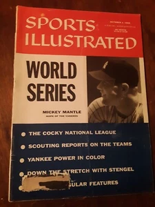 SPORT ILLUSTRIERT 1956 MICKEY MANTLE HOPE OF THE YANKEES WORLD SERIES Ex - Bild 1 von 8