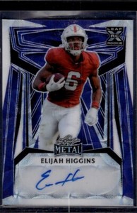 2023 Leaf Metal Draft Football Elijah Higgins AUTO #4/4 signed