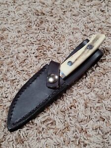 AG Russell 1990 Fixed Blade Drop Point Gents Hunter Bone Handle Hunting Knife