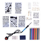 71 pièces 220 V 60 W stylo à bois ensemble outil pochoir conseils de soudage kit pyrographie