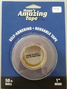 Hugo's Amazing Tape 1" x 50 ft roll self Adhering Reusable Tape - Picture 1 of 1