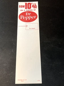 Vintage 1963 Carton Stuffer DR PEPPER now 10 cents off Soda - Picture 1 of 4
