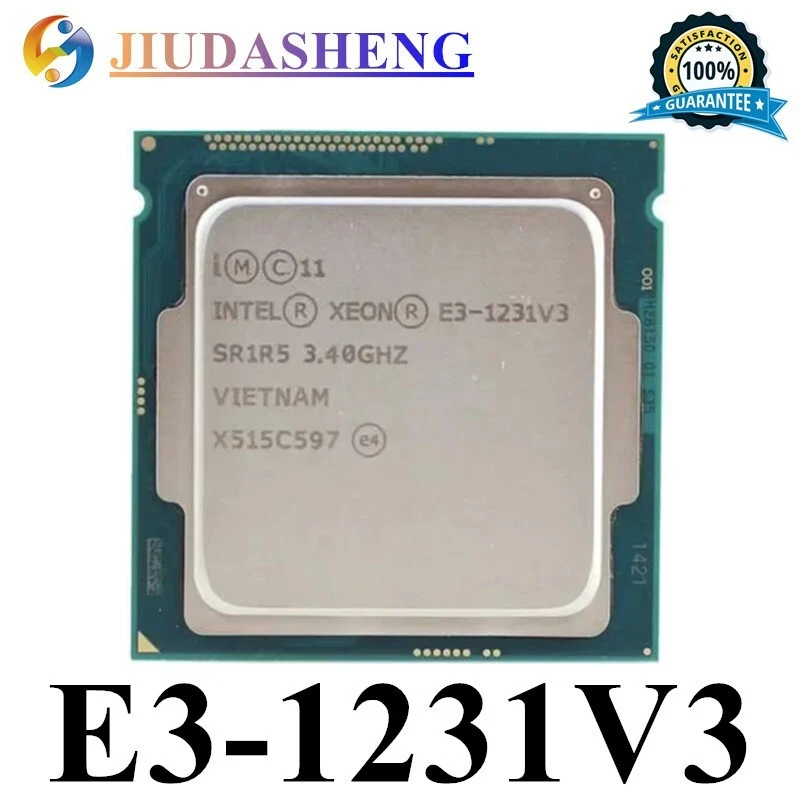 Intel Xeon E3-1231 V3 SR1R5 8M Quad Core 3.4GHz 4 Core LGA1150 CPU Processor 80W - Image 1 of 1