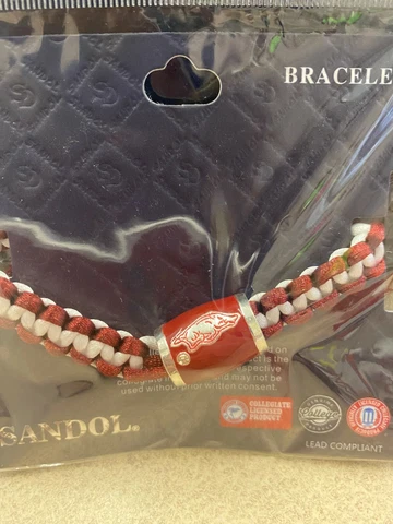 Arkansas Razorbacks Bracelet Official Gameday Round Hogs Charm Pendant UofA NCAA Cover