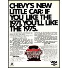 1970 Chevy Vega New Little Car Red Cartoon Drawing Vintage Print Ad Wall Art