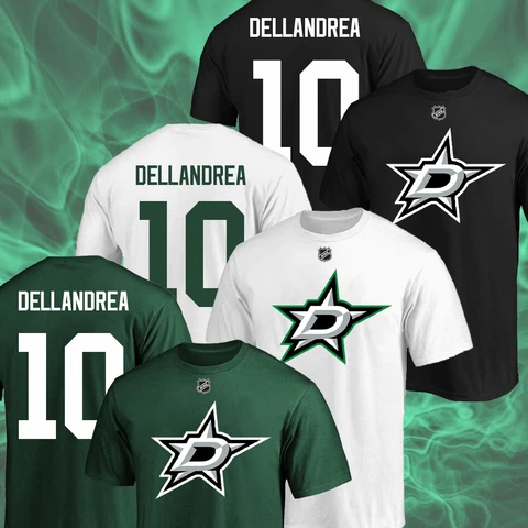 HOT!! Ty Dellandrea #10 Dallas Stars Name & Number T-Shirt S-5XL Gift Fan Cover