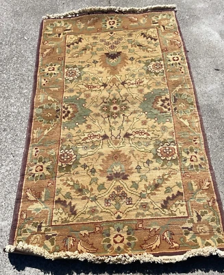 Alfombra tribal de lana tejida a mano 3,1' x 5,2' Foto 1 de 4