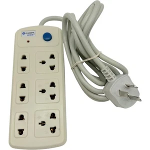 Vielseitiges Netzteil mit langem Kabel, 6 Universalsteckdosen, 250V/2500W Ausgang - Bild 1 von 2