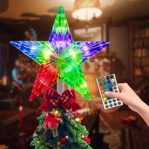 Christmas Tree Topper, LED 24 Modes Color Changing 9.5" Christmas Tree Topper... - Picture 1 of 6