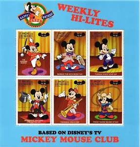 DISNEY St Vincent Yvert 3456/61 Mickey's birthday - Picture 1 of 1