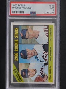1966 Topps Baseball Card #579 Orioles Rookies (NM) PSA 7 - Picture 1 of 2