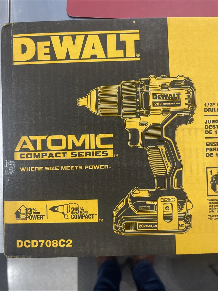 DEWALT 20V Max Brushless Atomic Compact Series 1/2" Drill/Driver Kit DCD794D1 - Image 1 of 4