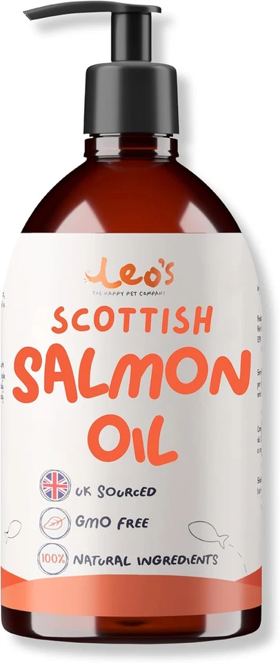 Leo's Premium Salmon Oil for Dogs & Cats - Coat Joint Skin Health 500ml