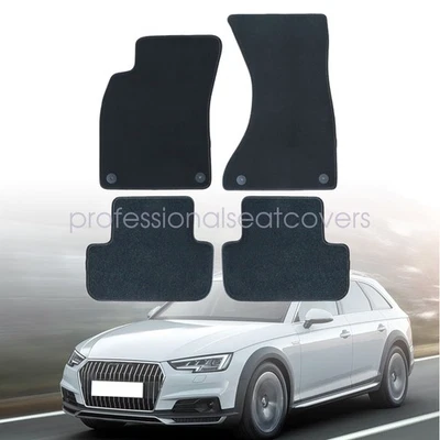 2009 2010 2011 2012 For Audi A4 S4 Front & 2nd Row Floor Mats Carpet Velour New - Изображение 1 из 4