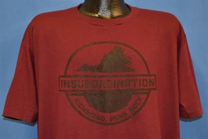 vintage INSUBORDINATION RICHMOND VIRGINIA PUNK ROCK BAND t-shirt XL - Picture 1 of 4
