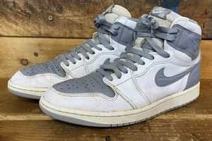 Nike Air Jordan 1 Retro High OG bianco grigio scarpe uomo taglia 10 US 44 EU 555088-037 - Foto 1 di 11