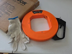 VEVOR Fish Tape, 240-foot, 1/8-inch Steel Wire Puller with Optimized Housing New - Picture 1 of 4