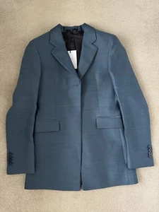 Paul Smith Azul Longline Blaser/Chaqueta Talla 40 Lana Lana Seda Cachemira Nuevo - Imagen 1 de 17