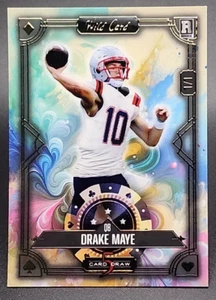 Drake Maye 1/1 2024 Wild Card Draw Rookie RC Tie Dye Gold Foil Patriots - Imagen 1 de 2