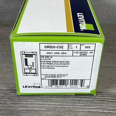 Leviton DRID0-C02 GreenMAX DRC, Analog Input Interface, 2 Port