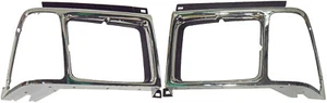 Headlamp Door Bezel 1989-1991 Ford Aerostar LH & RH Chrome / Argent - Picture 1 of 4
