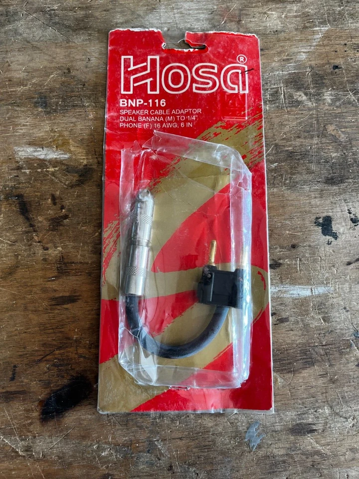 Adaptador de cable de altavoz -- 1/4 TS hembra a enchufe banana Foto 1 de 1