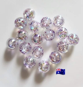 50pcs 8mm Light Purple Transparent Crystal Like Acrylic Beads - Picture 1 of 1
