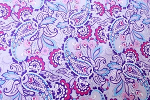 0,5 Popeline " Paisley lila",(12,60 €/m), 145 cm breit ,Baumwolle, Webware - Bild 1 von 4