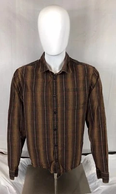Prana Men’s Long Sleeve Button Down Casual Shirt Striped Size Large Top    (U1) - Image 1 of 3